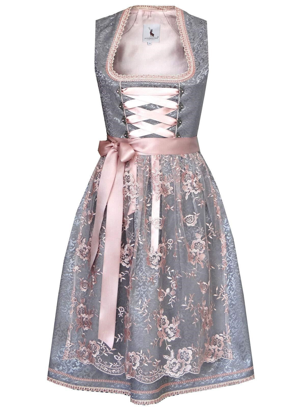 Dirndl Damen mit Spitzenmieder und Schnürung – Trachtenkleid