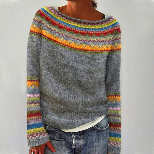 Strickpullover Damen mit Rundhals