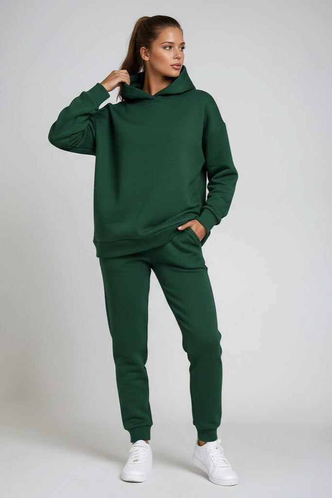 Jogging-Set Damen mit Kapuze aus Baumwolle – Loungewear-Set, Detailansicht