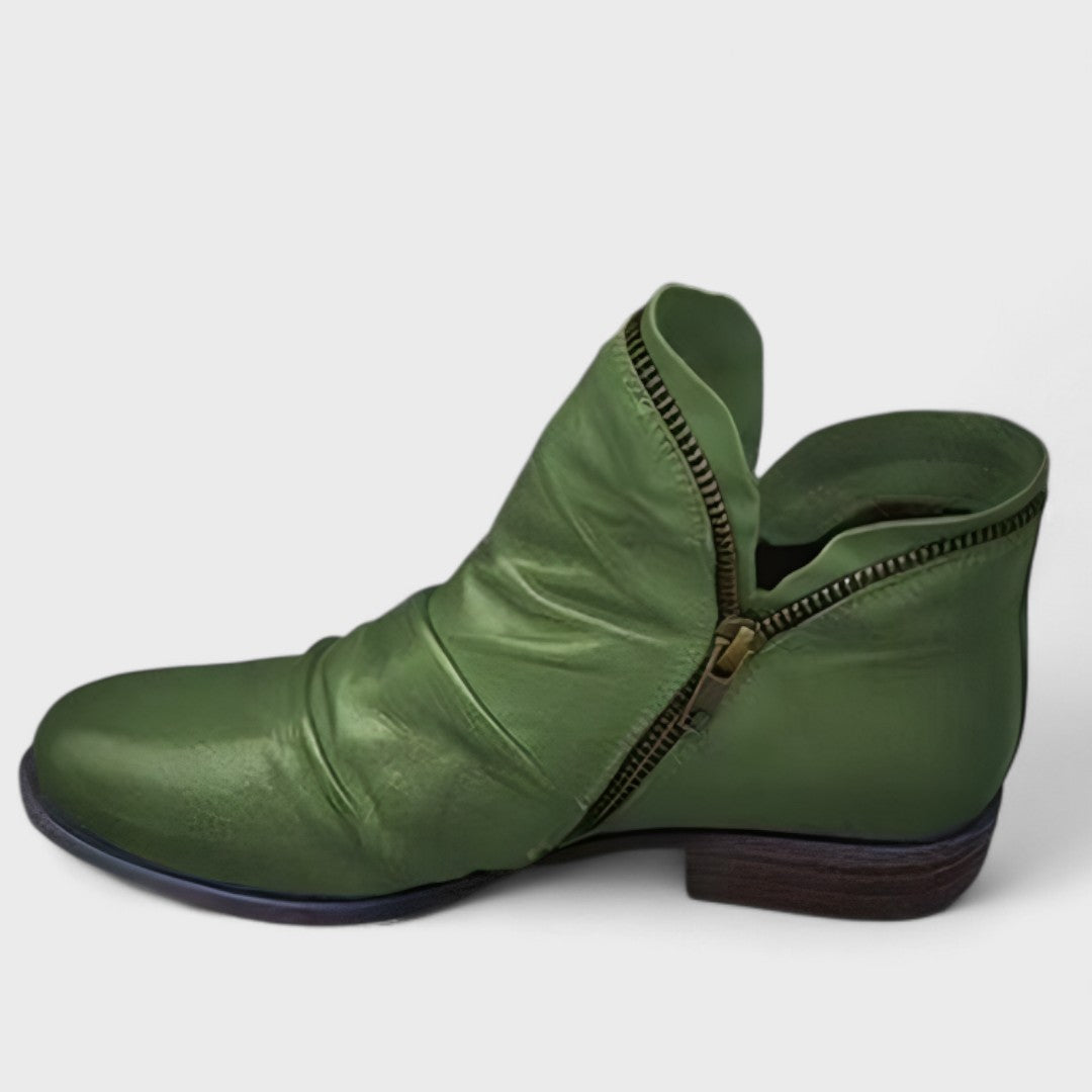 Orthopädische Stiefeletten Damen aus Textil – Ankle Boots, Detailansicht