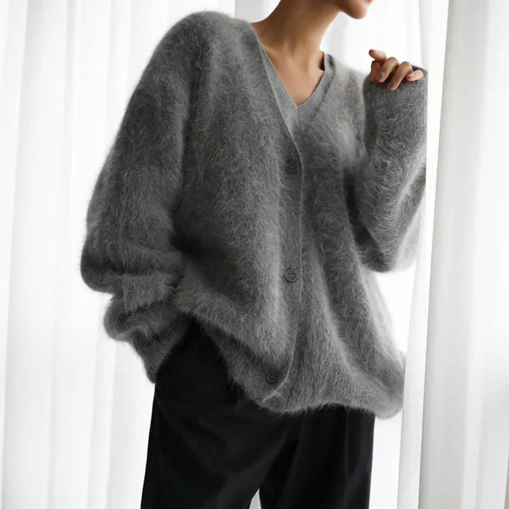 Strickjacke aus Kaschmir – lockerer Cardigan mit weichem Griff
