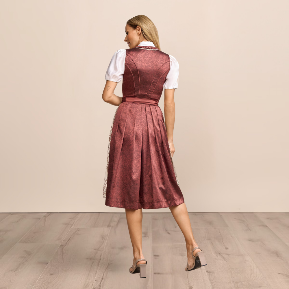 Dirndl Damen in Rot – klassisches Trachtenkleid