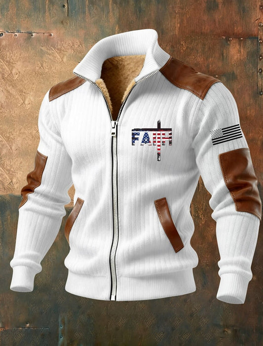 Herren Fleecejacke mit Kapuze und Reißverschluss Hoodie-Jacke