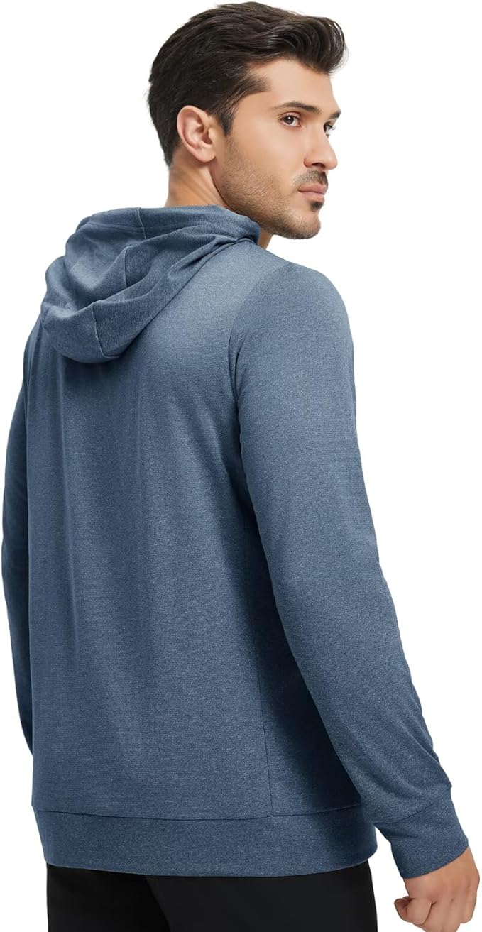 Klassischer melierter - Hoodie mit verstellbarer Kapuze och elastischen Bündchen