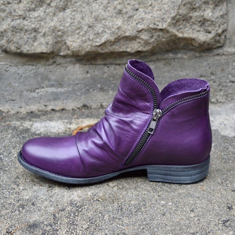 Damen Stiefeletten in Leder-Optik – trendige Ankle Boots