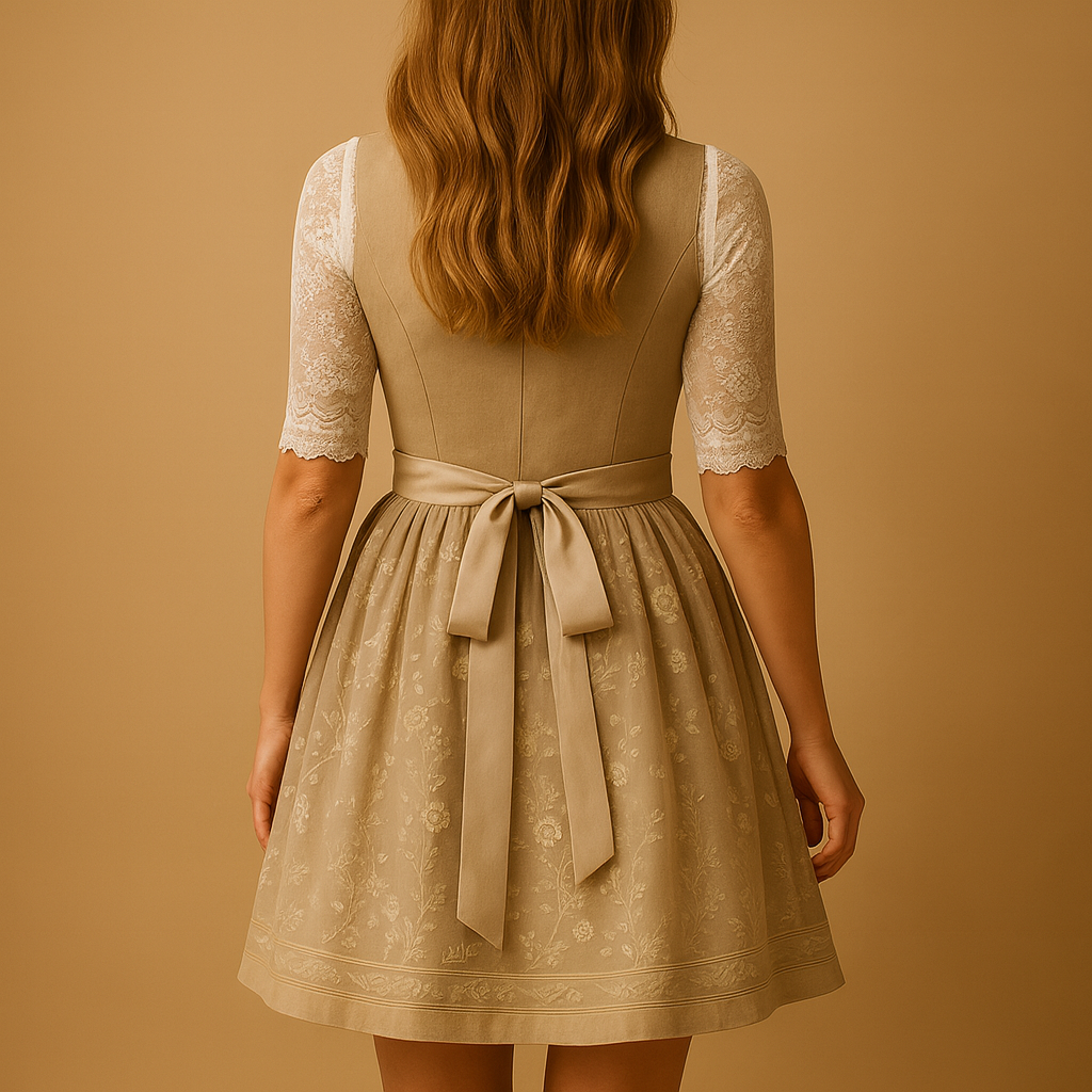 Traditionelles Kostümkleid Damen in Khaki