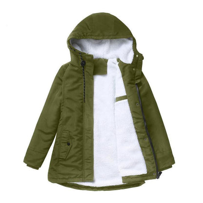 Gefütterte Winterjacke Damen mit Kapuze