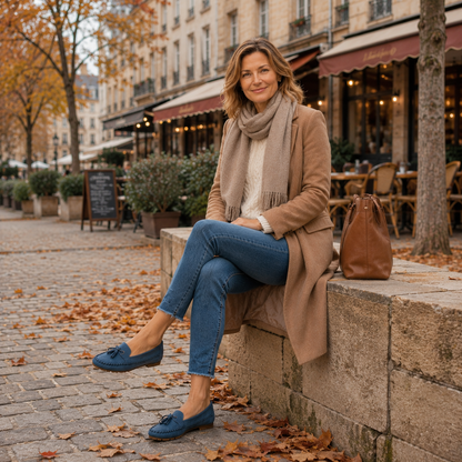 Orthopädische Loafer aus Textil – bequeme Slipper mit Fußbett