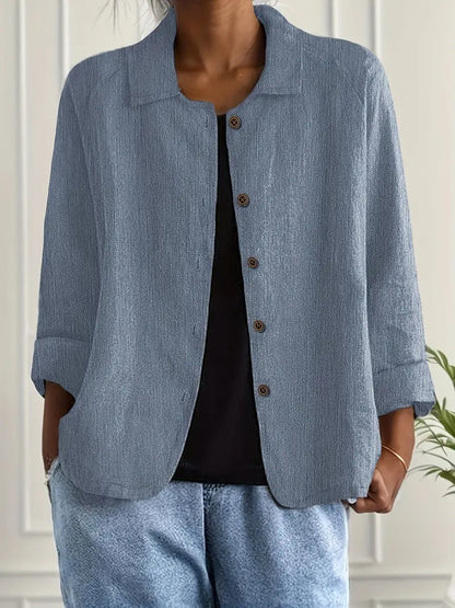 Damen leichte Jacke mit Knopfleiste – Casual Übergangsjacke