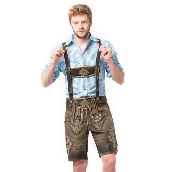 Lederhose Herren aus Rindsleder traditionelle Trachtenhose