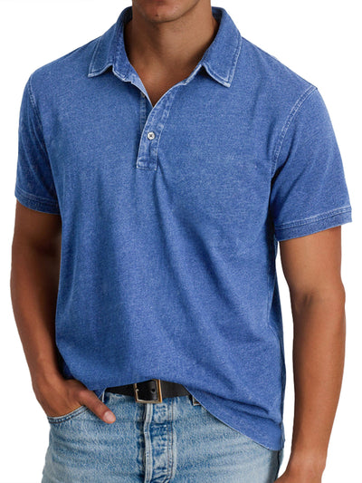Poloshirt aus Baumwollmischung – klassisches Polo mit Kragen und Knopfleiste