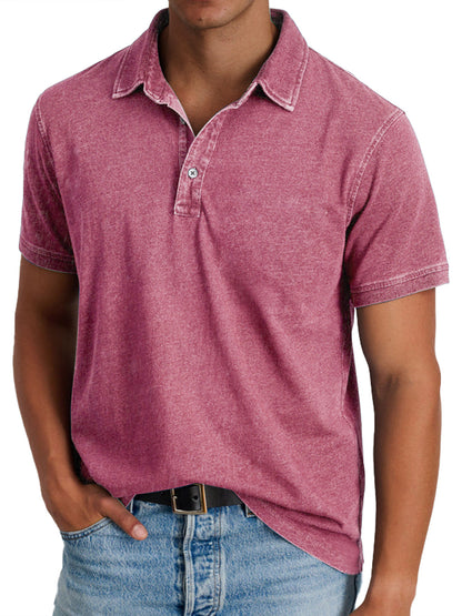 Poloshirt aus Baumwollmischung – klassisches Polo mit Kragen und Knopfleiste