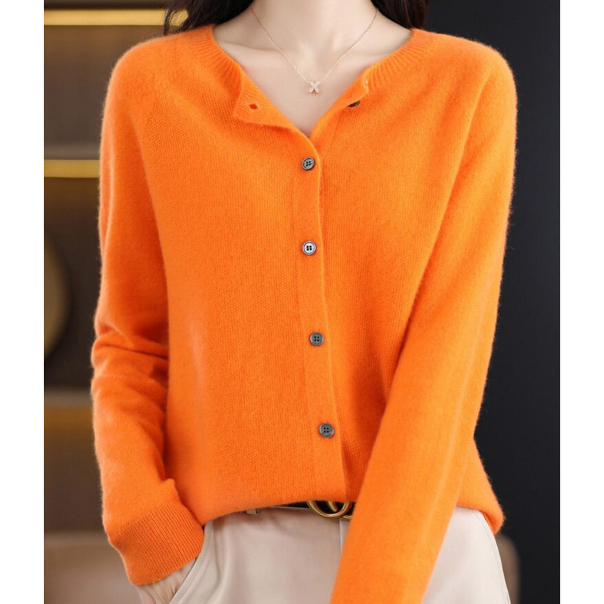 Damen Pullover mit Rundhals – weicher Strickpullover