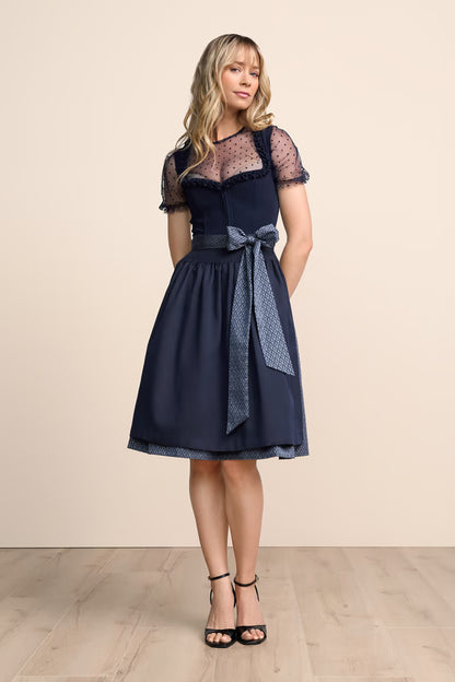 Dirndl Damen in Blau – klassisches Trachtenkleid