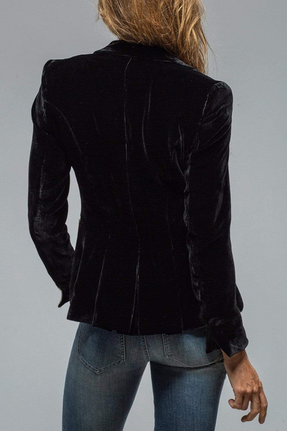 Slim-Fit-Blazer Damen aus Polyester – taillierter Blazer, Detailansicht