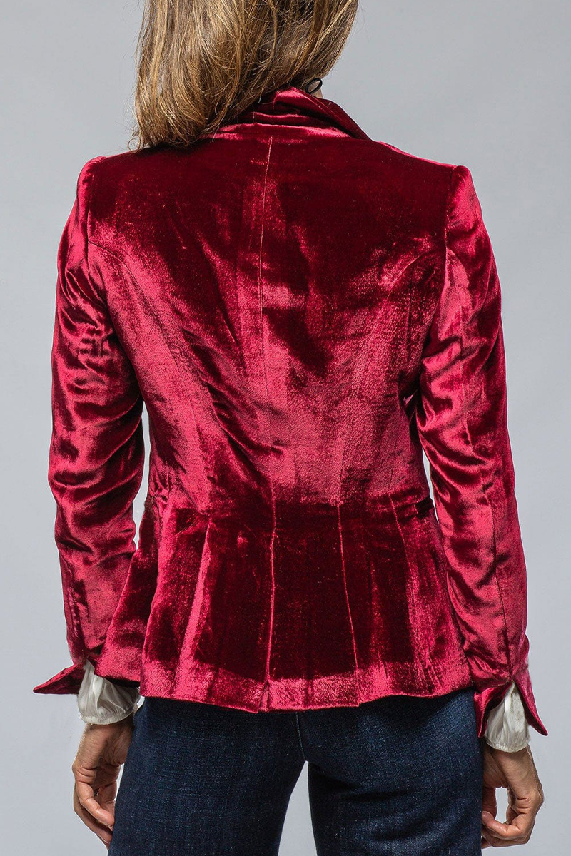 Slim-Fit-Blazer Damen aus Polyester – taillierter Blazer, Detailansicht