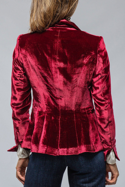 Slim-Fit-Blazer Damen aus Polyester – taillierter Blazer, Detailansicht