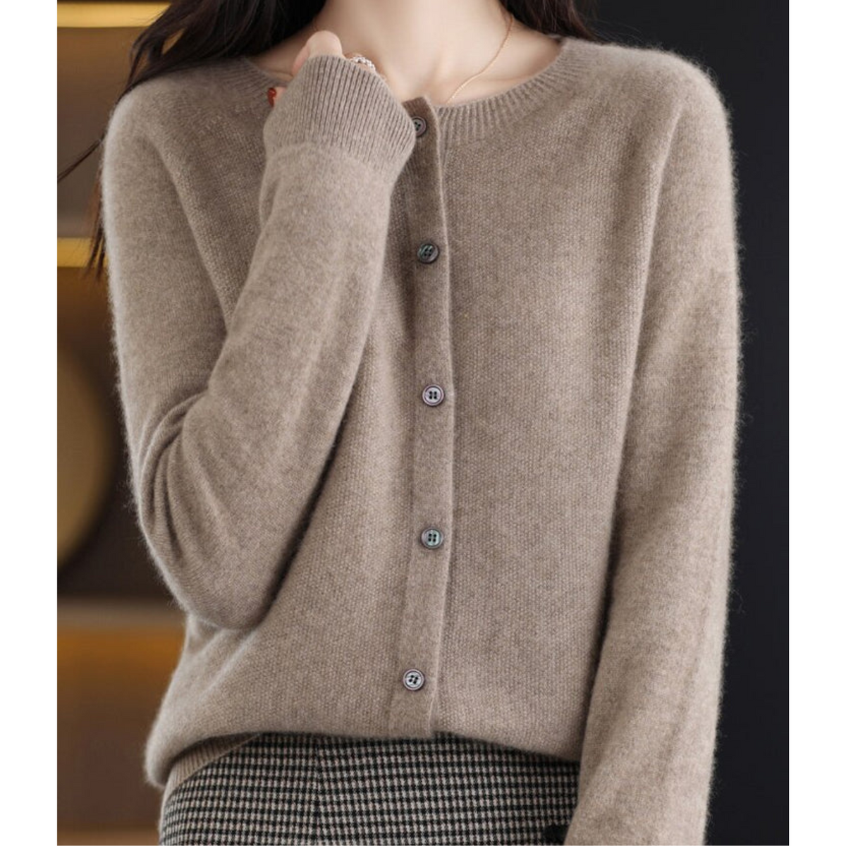 Damen Pullover mit Rundhals – weicher Strickpullover