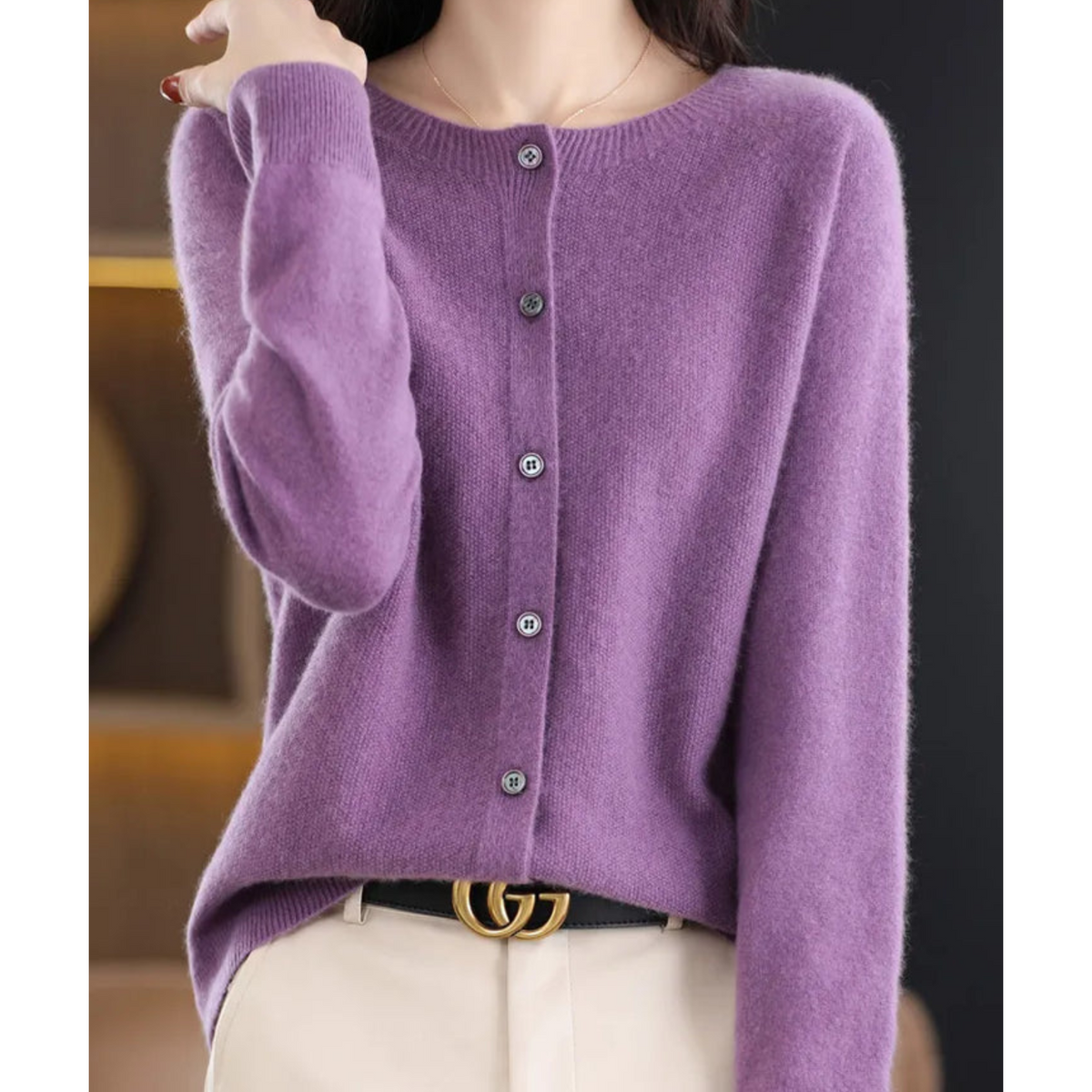 Damen Pullover mit Rundhals – weicher Strickpullover