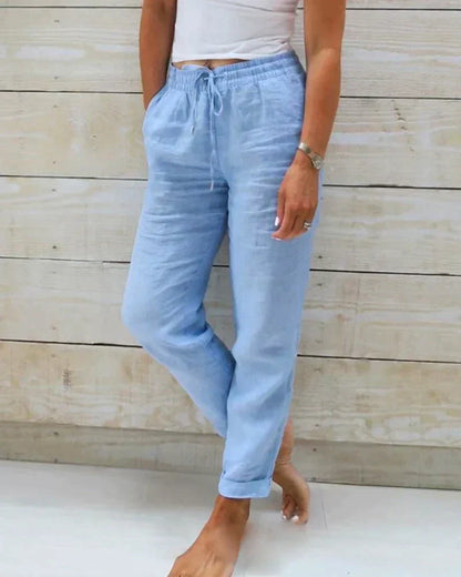Leichte Freizeithose Damen mit Kordelzug