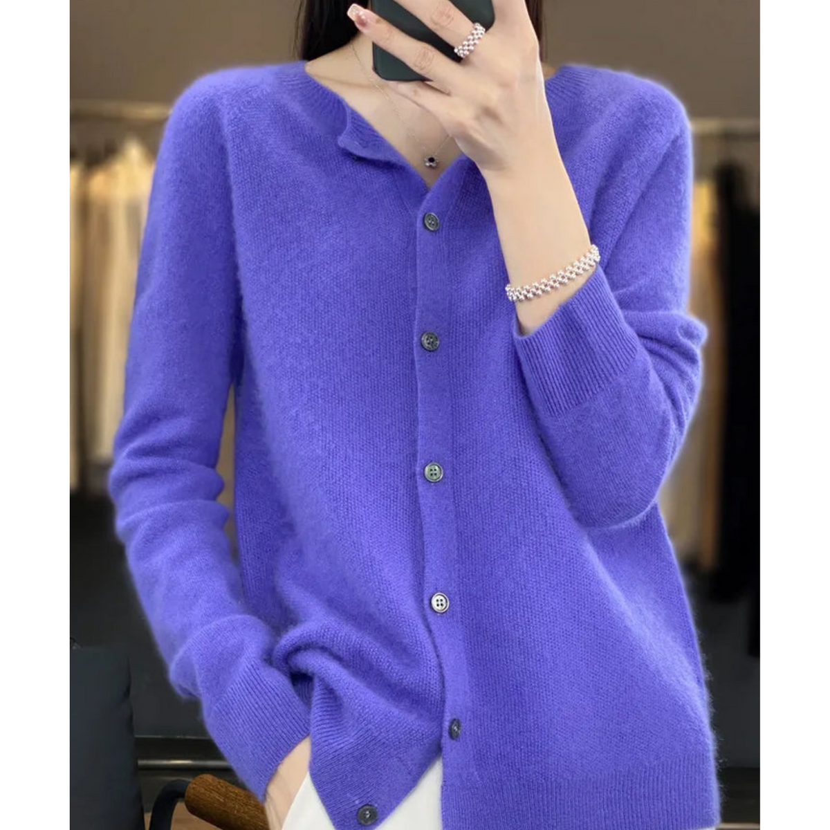 Damen Pullover mit Rundhals – weicher Strickpullover