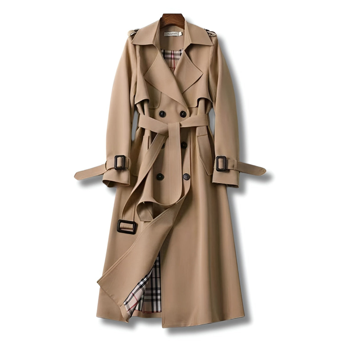 Damen Trenchcoat mit Gürtel klassischer Mantel