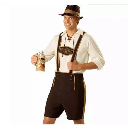 Herren Lederhosen-Set 3-teilig – Trachtenkostüm für Oktoberfest