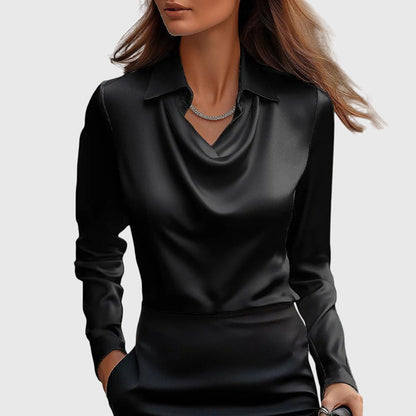 Fließende Bluse Damen aus Satin