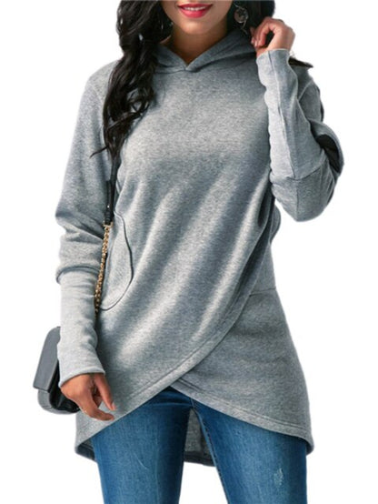 Kapuzenpullover Damen aus Baumwollmischung