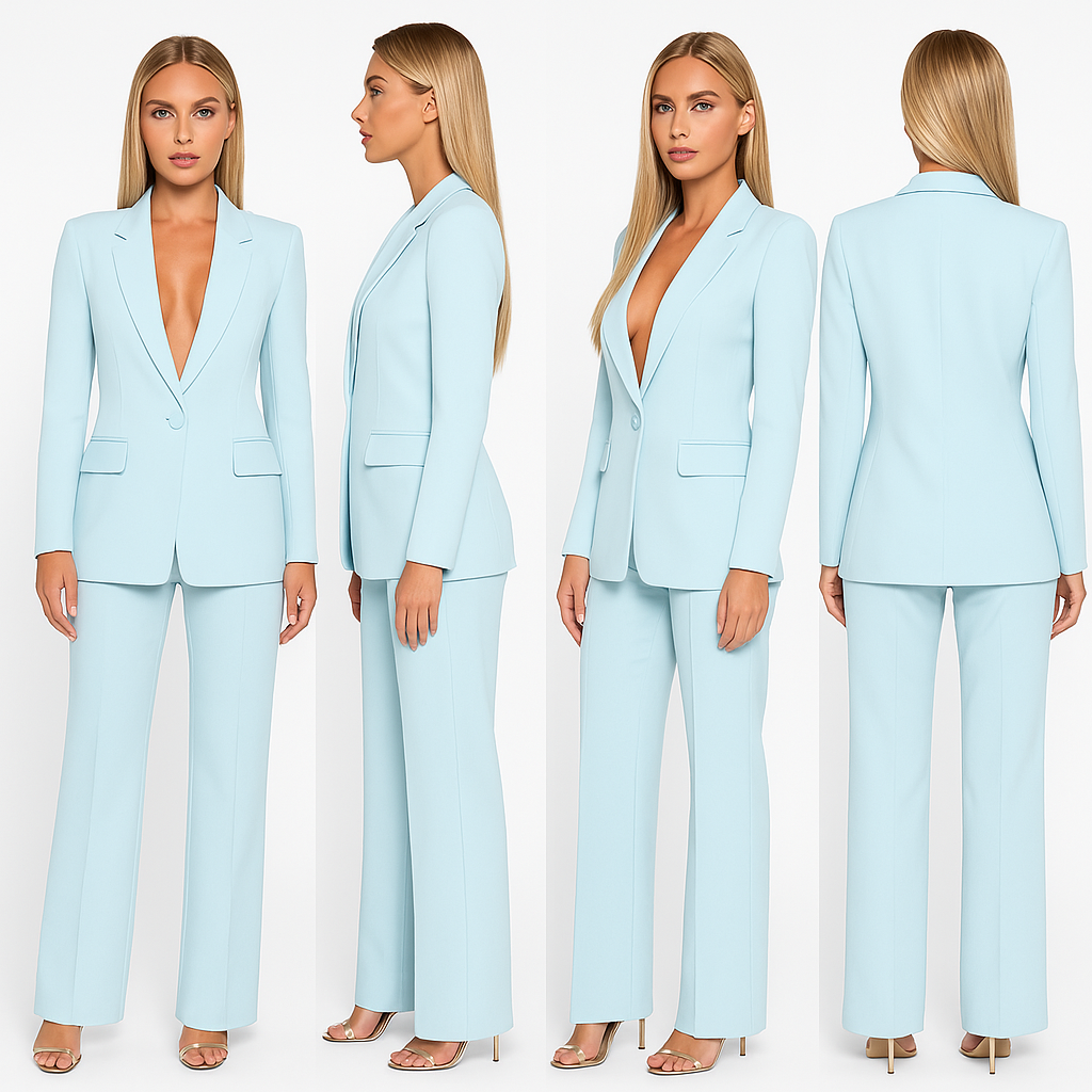 Blazer und Hose Set Damen – elegantes Zweiteiler-Kostüm