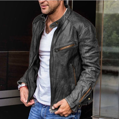 Kunstleder Lederjacke Herren