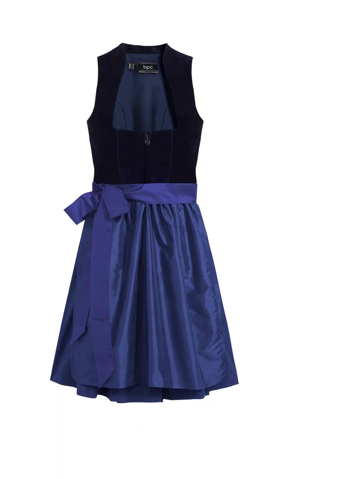 Dirndl Damen mit Samt-Mieder und Satin-Schürze – Trachtenkleid