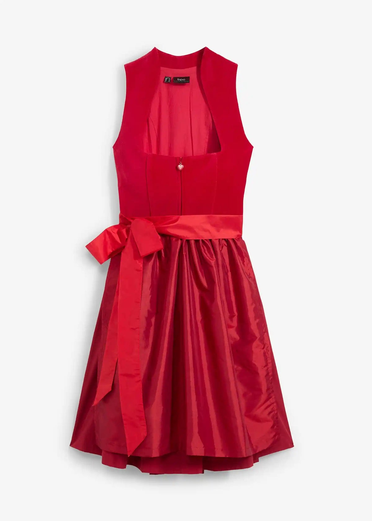 Dirndl Damen mit Samt-Mieder und Satin-Schürze – Trachtenkleid