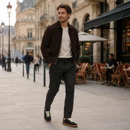 Schnürsneaker Herren aus Kunstleder – klassische Sneaker mit rutschfester Sohle