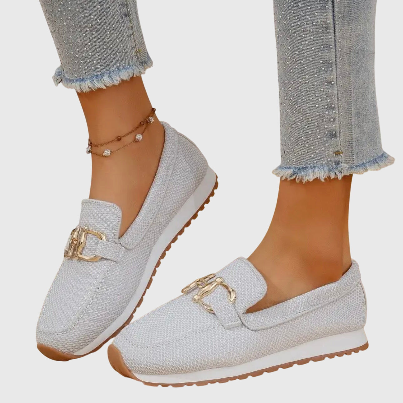 Orthopädische Loafer Damen – bequeme Slipper, Detailansicht