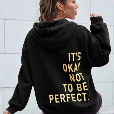 Hoodie aus Leinen mit Rückenprint – lockerer Kapuzenpullover
