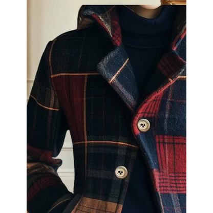 Taillierte Karo-Jacke Damen