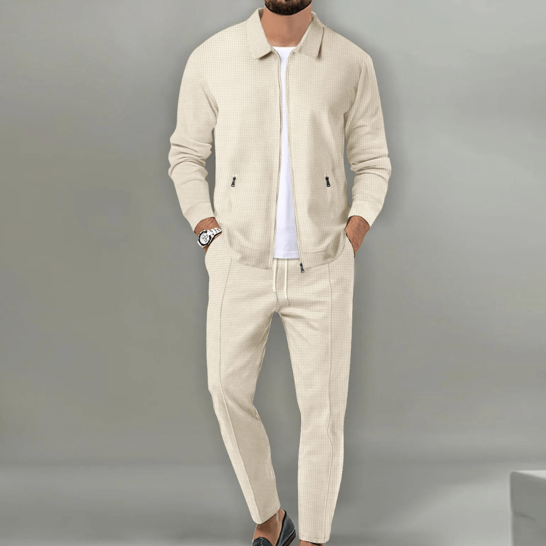 Herren-Set aus Baumwollmischung langärmliges Oberteil und Hose
