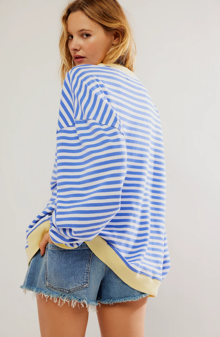 Oversize Strickpullover Damen gestreift – gemütlicher Pullover im lockeren Schnitt