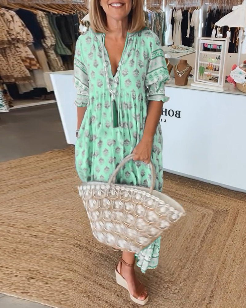 Fließendes Sommerkleid Damen floral