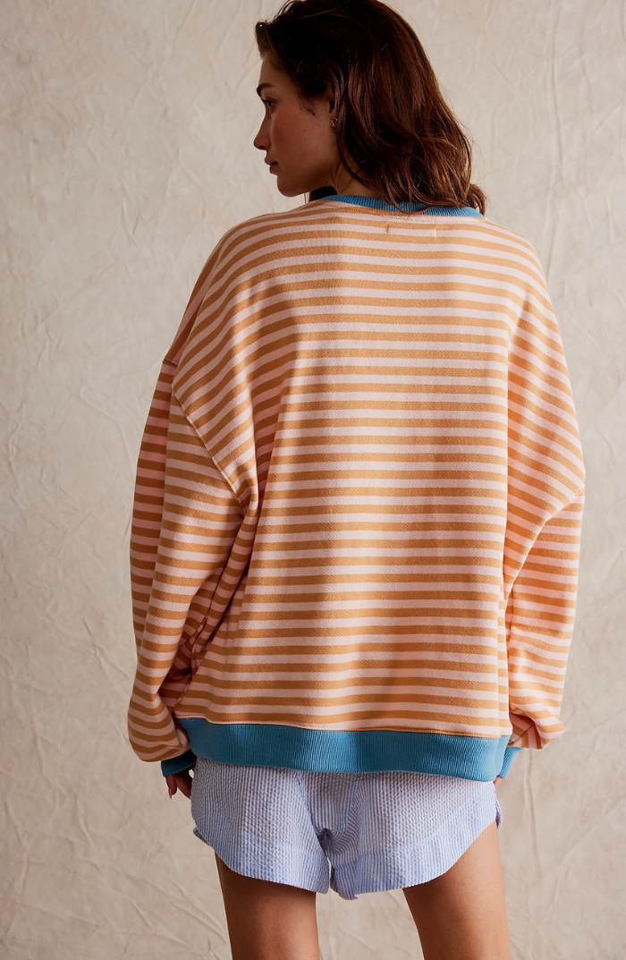 Oversize Strickpullover Damen gestreift – gemütlicher Pullover im lockeren Schnitt