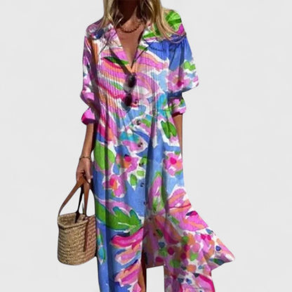 Boho-Kleid Damen aus Polyester – Sommerkleid, Detailansicht