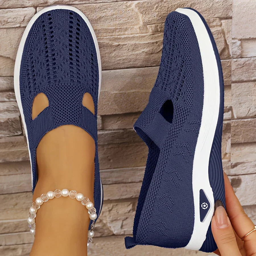 Bequeme Slip-on Schuhe aus Textil – leichte Halbschuhe mit weichem Fußbett