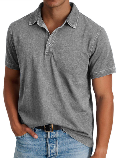 Herren Poloshirt unifarben