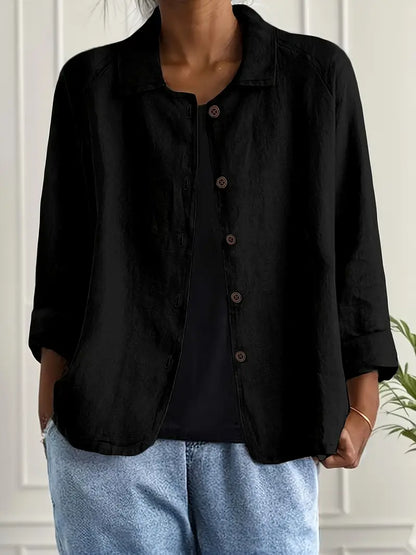 Damen leichte Jacke mit Knopfleiste – Casual Übergangsjacke