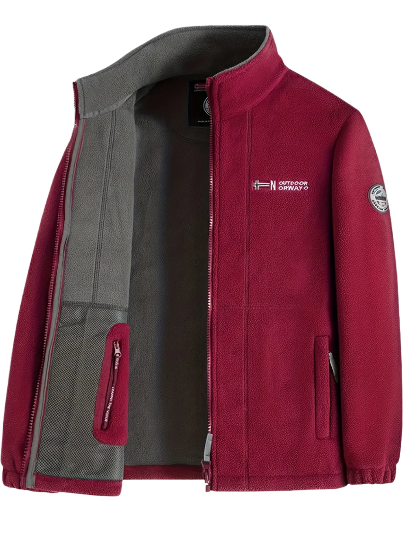 Fleecejacke aus weichem Fleece – Outdoor-Jacke mit hohem Kragen