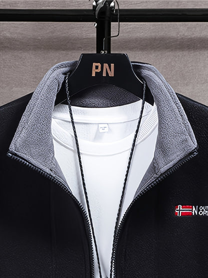 Fleecejacke aus weichem Fleece – Outdoor-Jacke mit hohem Kragen
