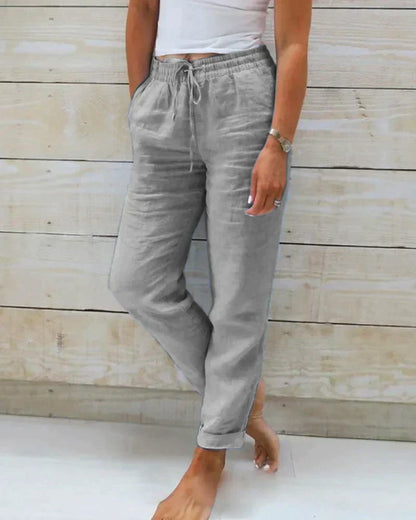 Baumwollhose Damen unifarben