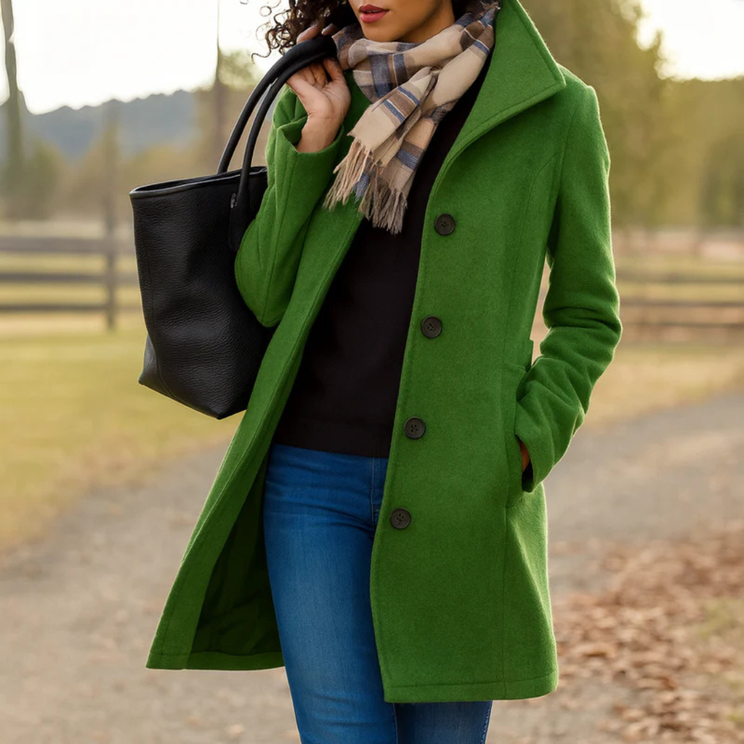 Klassischer Wollmantel Damen