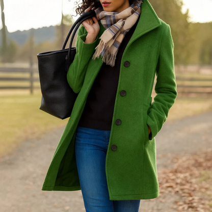Klassischer Wollmantel Damen